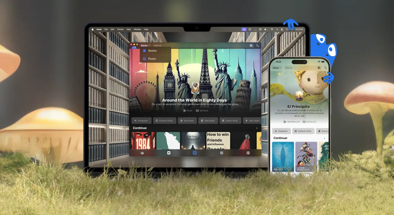 Newt running on Mac and iPhone